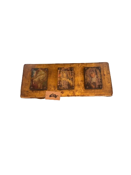 religious triptych. Beautiful decorative triptych for the wall in a classic, aged style, ideal 