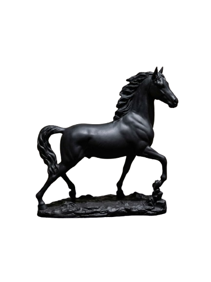 Classic decorative horse figurine. Elegant decorative sculpture in a classic style depicting a 