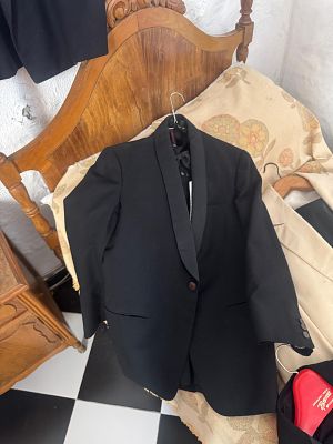 Classic Men's Black Tuxedo Dinner Jacket with Satin Shawl Lapel. All these items must be 