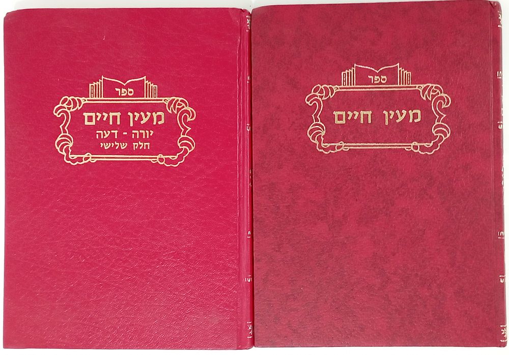 Ma'ayan Chaim - Rabbi Michael Zrihan - Two Books . 1. ספר מעין חיים חידושים בענייני הלכה. תל 