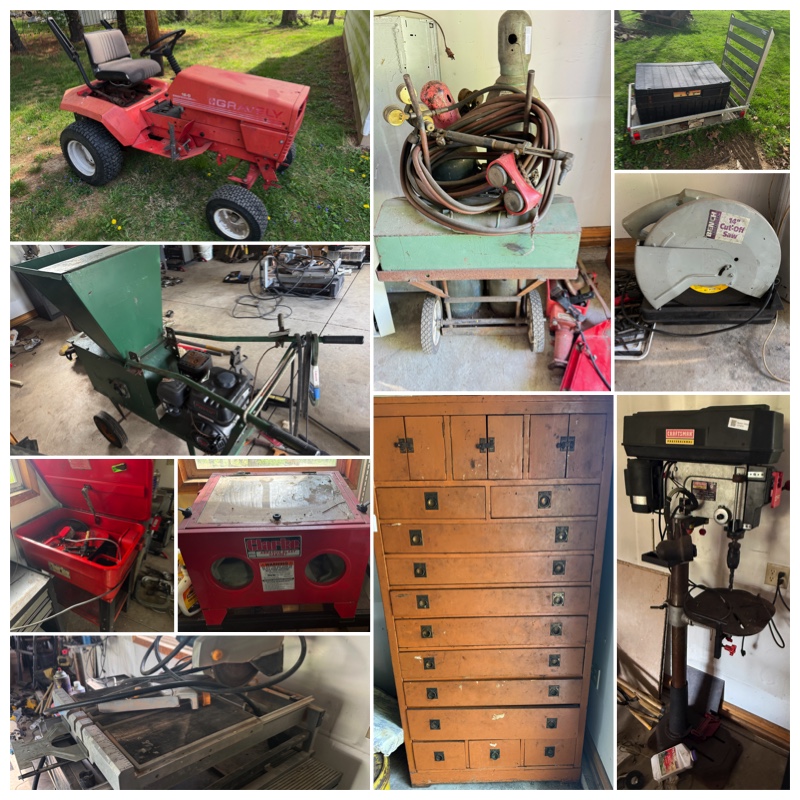 PACC Realty And Auction LLC | Auction 050426 | GRAVELY TRACTOR, SHOP TOOLS, HAND TOOLS AND MORE