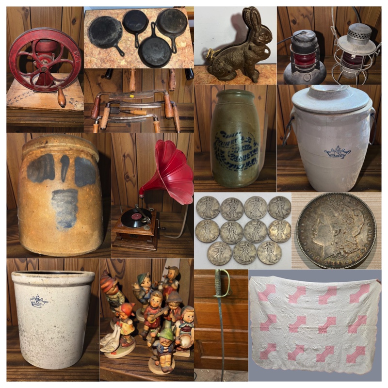 PACC Realty And Auction LLC | Auction 061526 | CAST IRON, ANTIQUES, COINS, PRIMITIVES, & MUCH MORE