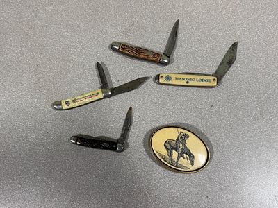 Pocket Knife Collection — Masonic, advertising, and more