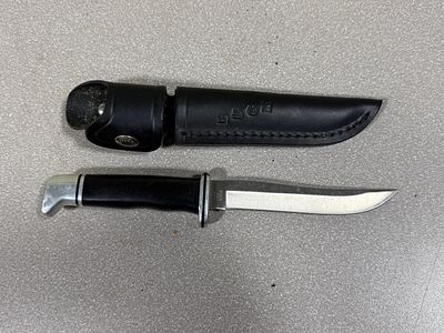Buck Knife No. 105 — Made in USA, includes leather sheath