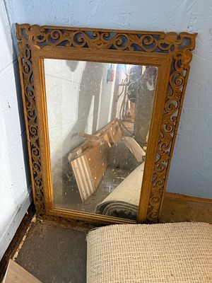 Mid-Century Hollywood Regency Style Ornate Fretwork Wall Mirror. This is a rectangular wall 