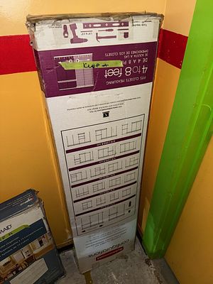 Two Home Organization Kits featuring Rubbermaid Configurations Deluxe Closet Kit and ClosetMaid 