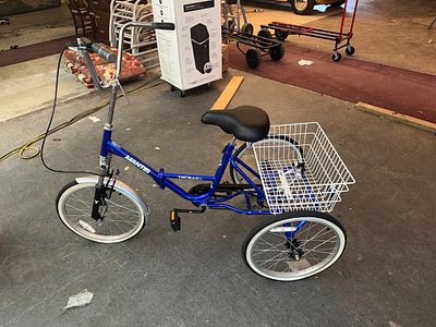 Mantis Tri-Rad 20-Inch Single-Speed Adult Folding Tricycle. A Mantis Tri-Rad single-speed adult 