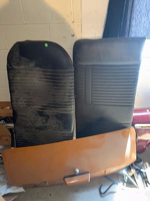 Black Vinyl Ribbed Automotive Back Seat for Austin America Cars, back boot not included