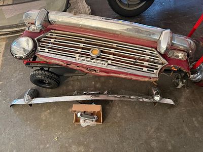 Vintage Austin America Front End Assembly and Salvage Components. This lot consists of a vintage 