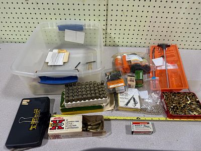 A Lot of 12 Assorted Ammunition and Firearm Cleaning Supplies Including .38 Special and .22 Caliber