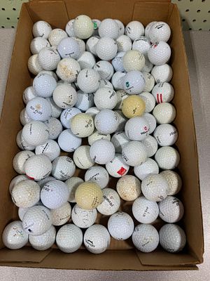 100 + Used Golf Balls. This lot consists of a collection of assorted used golf balls from 