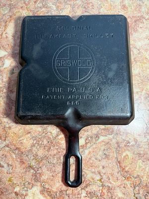 Griswold Cast Iron Colonial Breakfast Skillet Pattern Number 666. Auction pickup for this 