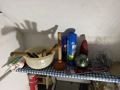 An Assortment of Vintage Hand Tools and Household Maintenance Items. This lot comprises an 