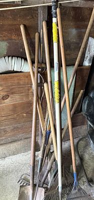 A Collection of Vintage Long-Handled Garden and Landscape Tools. Auction pickup for this auction 