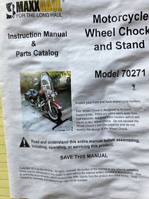 KENTON AREA PICKUP- MaxxHaul Model 70271 Motorcycle Wheel Chock and Stand