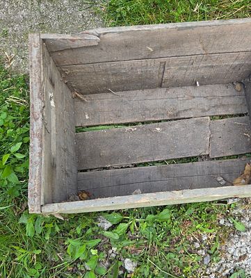 KENTON AREA PICKUP- Antique Industrial Reinforced Wooden Shipping Crate