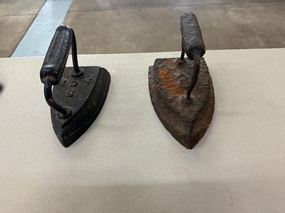 A Pair of Antique American Cast Iron Sad Irons