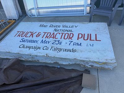 2- Hand-Painted Mad River Valley National Truck and Tractor Pull Event Signs, 4' x 8'