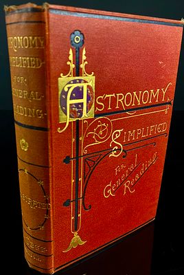 Victorian-Era Astronomy Simplified Illustrated Book, 1875, J. A. S. Rollwyn. An antique 