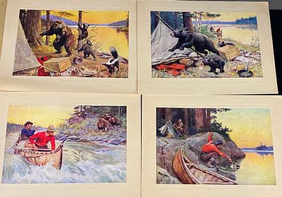 A Collection of Four Color Art Prints by Philip R. Goodwin, 'Tales of the North Country'. A 