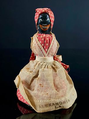 Vintage Black Americana 'Mammy' Bell Doll Souvenir, Alexandria, LA. A vintage Black Americana 