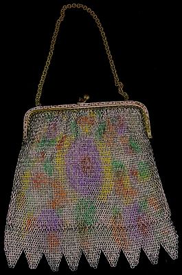 Whiting & Davis Art Deco Dresden Mesh Purse. An Art Deco Dresden mesh purse by Whiting & Davis. 