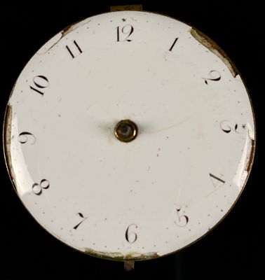 An Antique Verge Fusee Pocket Watch Movement and Dial. An antique verge fus&eacute;e pocket watch 