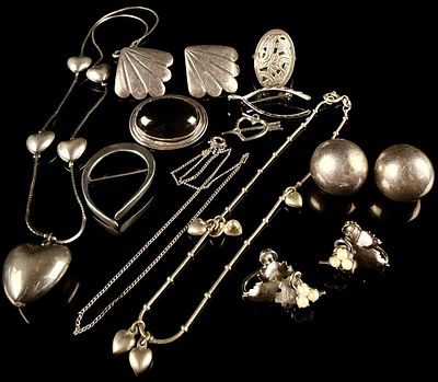 A Collection of Sterling Silver Jewelry, including Georg Jensen. This lot comprises 