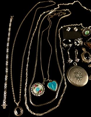 A Collection of Mixed Jewelry, including Sterling Silver 3.5 Ozt. A collection of approximately 