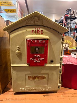 Vintage Gamewell Fire Alarm Pull Station Call Box Rochester NY Style 51. A vintage Gamewell Fire 