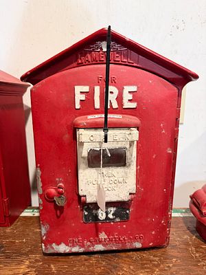 Vintage Gamewell Cast Iron Fire Alarm Box, Geneva, NY. A vintage Gamewell Style 51 fire alarm 