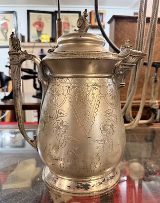 Inscribed for 1888 Oneida Fireman's Convention Presented by CJ Wells. An Antique Victorian 