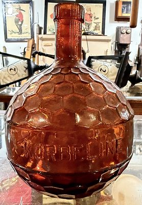 Antique Korbeline Honeycomb Pattern Fire Grenade Bottle. An antique Korbeline 'Honeycomb' 