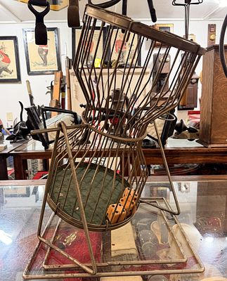 Vintage Chuck-A-Luck Caged Dice Game. A vintage Chuck-A-Luck caged dice game From a Fire House. 