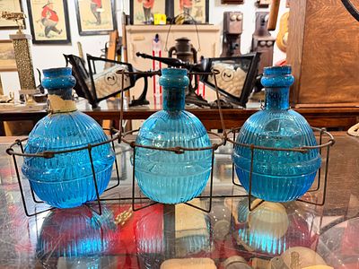 Three Harden's Star Hand Grenade Fire Extinguishers, circa 1870s-1890s. A cluster of three 