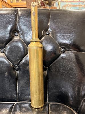 A Vintage Brass Steamer Cylindrical Oil Lamp or Torch. Firemen's Brass Steamer Torch for 