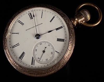 Antique Hampden Watch Co. Gold-Filled Hornell NY Pocket Watch, Circa 1879 Patent
Category: Watches. 