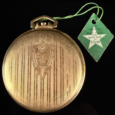 10K Rolled Gold Plate STELLAR Pocket Watch Case Back with Original Tag
Category: Watches. A New 