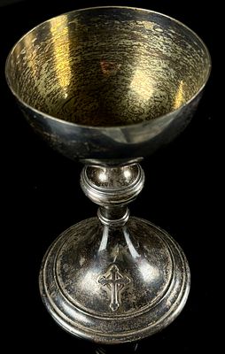 A Gorham Sterling Silver Ecclesiastical Chalice 12 Ozt. A single ecclesiastical chalice 