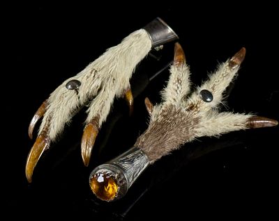 A Pair of Scottish Grouse Claw Brooches. A pair of traditional Scottish grouse claw brooches 