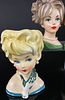 A Collection of 4 Napcoware Mid-Century Lady Head Vases. This collection consists of four Image - 1