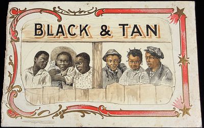 Original Hand Drawn Art for F.M. Howell Cigar Label Black & Tan. An original hand drawn art 