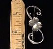 Stuart Nye Sterling Silver Dogwood Blossom Scroll Brooch. This sterling silver brooch by maker Image - 4