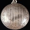 Sterling Silver Circular Locket or Pillbox Pendant by Watson and Newell Co. small dent to the Image - 3