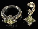 Two Barbara Bixby Sterling Silver and 18K Gold Peridot Jewelry Items. A Barbara Bixby sterling Image - 5