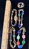 A Collection of 1960s Gold-Filled and Carved Stone Scarab Jewelry. This collection of mid-20th Image - 1