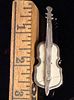 Mexican Sterling Silver and Inlay Cello Brooch. A Mexican sterling silver brooch designed in the Image - 4