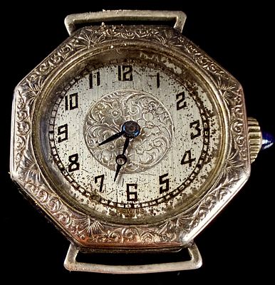 1920s Art Deco Elekora Watch Co. 14kt Gold-Filled Octagonal Ladies Wristwatch. An Art Deco 