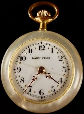 Paskar Watch Co. Lady Tess Mother-of-Pearl Pendant Watch. A lady's pendant watch by Paskar Watch 
