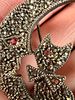 Sterling Silver and Marcasite Cat on Crescent Moon Figural Brooch. A sterling silver figural Image - 1